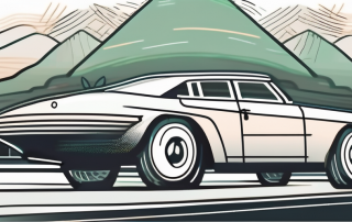 A safe and secure car journey with protective shields symbolizing the power of driver insurance