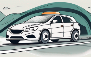 A car on a winding road