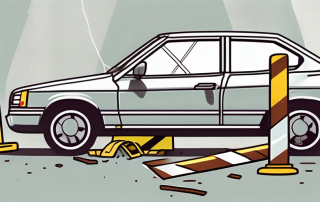 A car with a broken window
