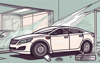 A car with a broken window