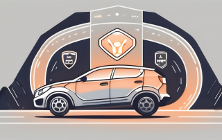 A car with a symbolic