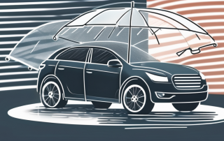 A car shielded under a large