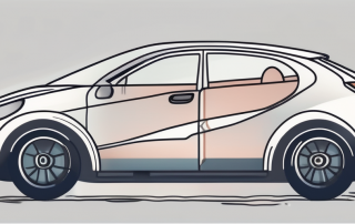 A car with a protective shield around it