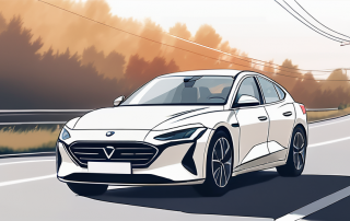 Modernes, sicheres Fahrzeug mit fortschrittlichen Fahrerschutztechnologien und adaptiven Funktionen auf einer ruhigen Strasse.