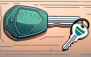 A car key intertwined with a shield