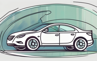 A car with a protective shield around it