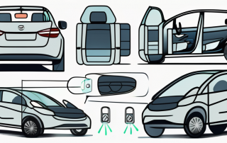 A car equipped with advanced safety features like airbags