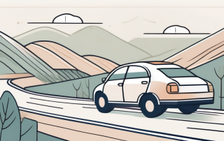 A peaceful road journey in a car