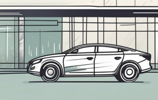 A car with a protective shield around it