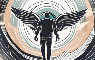 A guardian angel hovering over a car