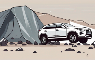 A car parked under a protective cover