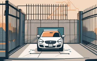 A car safely parked in a well-lit area