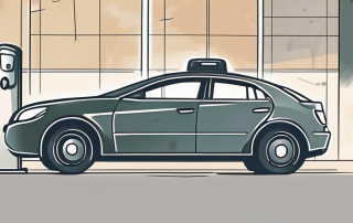 A locked car parked in a well-lit area