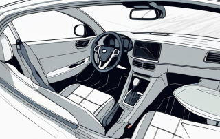 Autosicherheitsmerkmale wie Airbags, Sicherheitsgurte und Bremssysteme, hervorgehoben zur Betonung ihrer Bedeutung fuer die Fahrzeugsicherheit und Wartungshinweise.