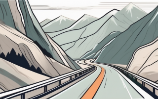 A mountainous landscape with visible signs of rockfall