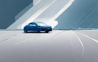 Riss in der Windschutzscheibe gegen Stadtlandschaft, betont Bedeutung der Steinschlagversicherung.