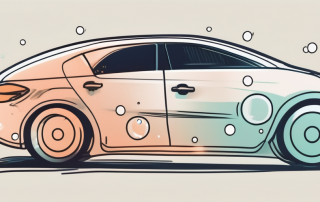 A car with a protective bubble around it