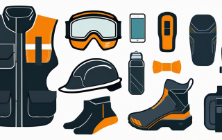 Moderne Schutzausruestung fuer Autofahrer, darunter ergonomische Sitzkissen, Warnwesten und fortschrittliche Fahrzeugsicherheitstechnologien, optimal fuer den taeglichen Pendelverkehr.