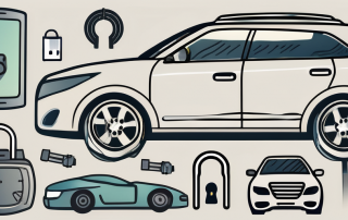A car with a lock symbol on it