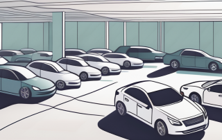 Ruhige Umgebung mit verschiedenen parkenden Autos, symbolisiert vielfaeltige Optionen fuer Kfz-Versicherungen, unter gedae mpftem Licht, das die Komplexitaet und haeufige Missverstaendnisse bei der Wahl der Auto versicherung andeutet.