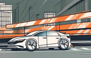 A car equipped with advanced safety features like airbags