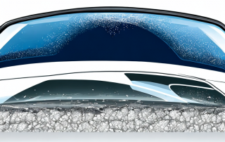 Autowindschutzscheibe mit Steinschlagschaden und Teilkaskoversicherung zur Reduzierung der Reparaturkosten.