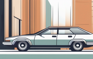 Modernes Auto teilweise mit Papieren bedeckt, symbolisiert Komplexitaet und Missverstaendnisse bei Kfz-Versicherungen, in subtilen, gedaempften Farbtoenen.