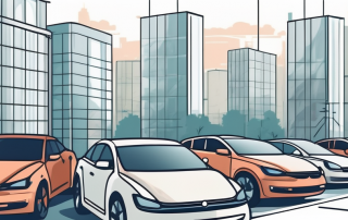 autos versicherung vielfalt moderne stadtumgebung parkende autos