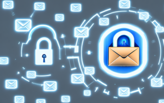 A locked mailbox representing email encryption