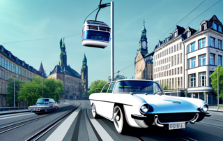 A sleek car with a glossy foil finish