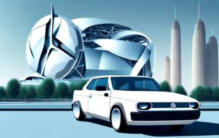 A car being wrapped in a sleek