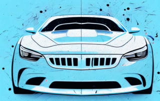 A car beautifully protected and shining with a 3m paint protection film