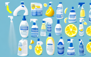 Various natural cleaning items such as lemons