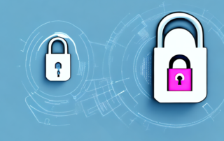 A digital padlock being secured