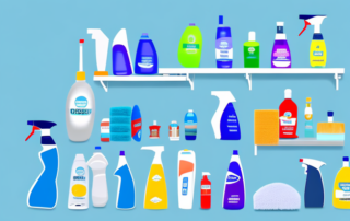 Several different car cleaning products on a shelf