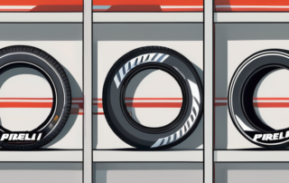 Various pirelli tires with visible pressure gauges