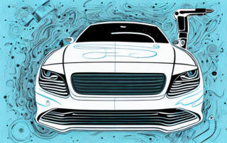 A car being wrapped in carbon folie