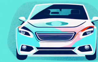 A car with a vibrant full wrap