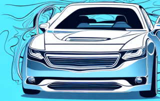 A car being wrapped in a glossy