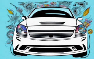 A car's hood adorned with a variety of creative and stylish car tattoos