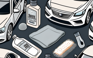 Various car detailing products such as polishes