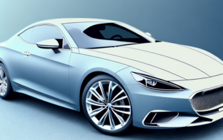 A sleek car with a glossy finish