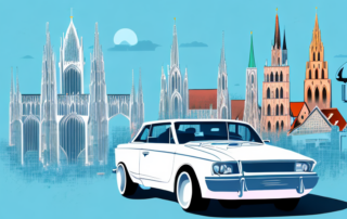 A car in the process of being wrapped with a glossy vinyl film