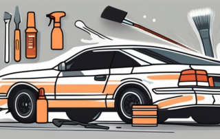 A car with a deep scratch on its paintwork