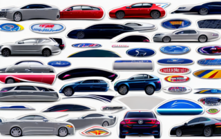 A variety of high-quality car stickers in different shapes and colors