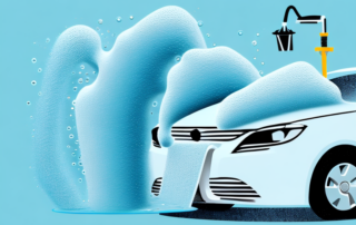 A car being washed at home