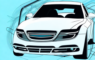 A sleek car being customized with various types of auto vinyl wraps