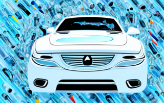 A sleek car with a glossy finish