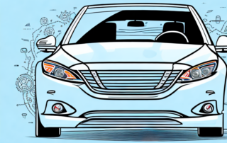 A car with emphasis on its tires