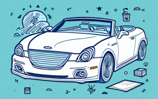 A convertible car with its top down